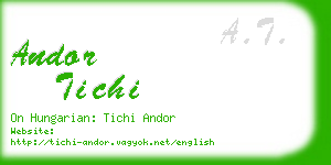 andor tichi business card